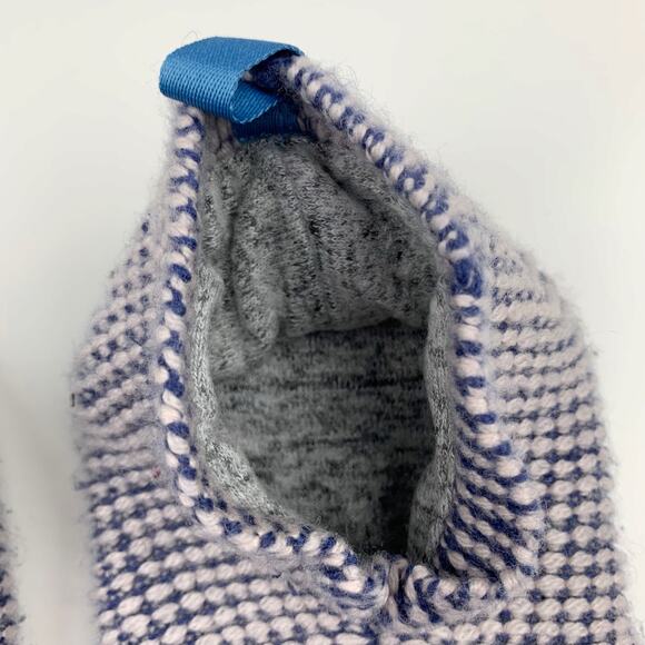 New Bombas Gripper Slippers Blue Geometric Women's S US 7-8.5 Cozy Wool Blend - Picture 6 of 9